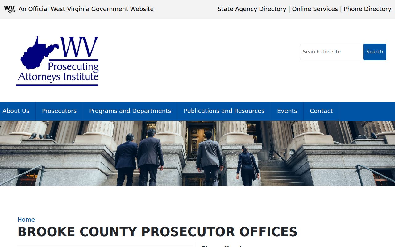 Brooke County criminal court case prosecutor directory
