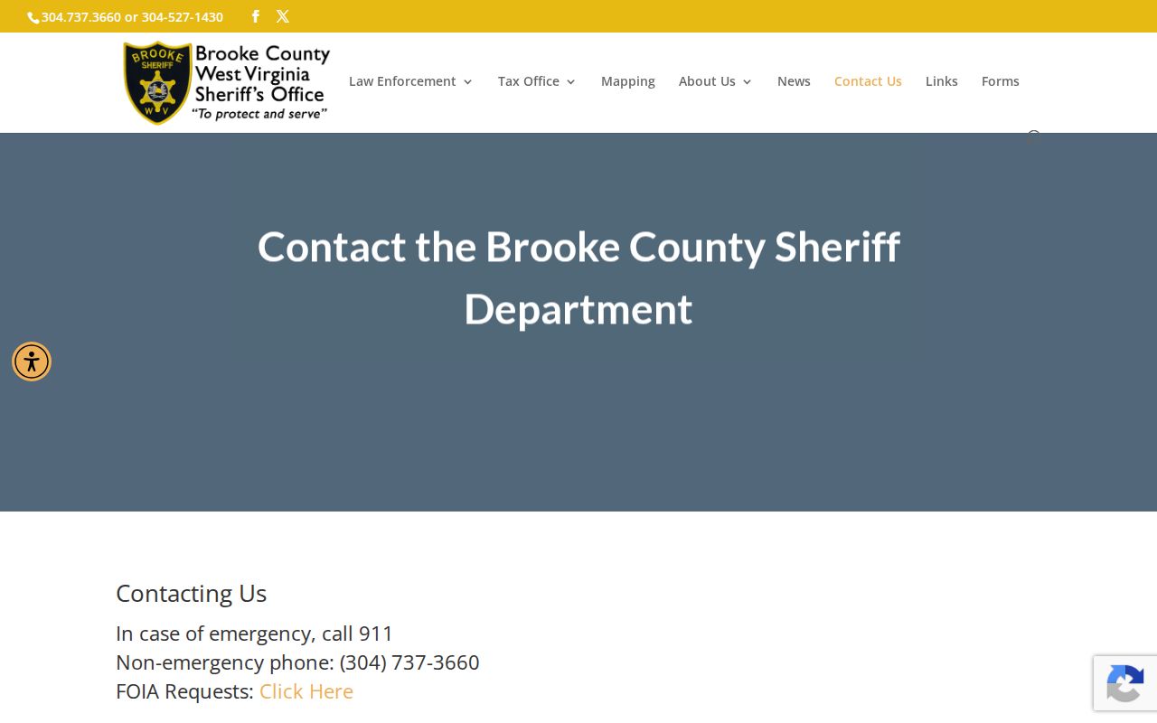 Follansbee criminal records county sheriff nonemergency and FOIA route