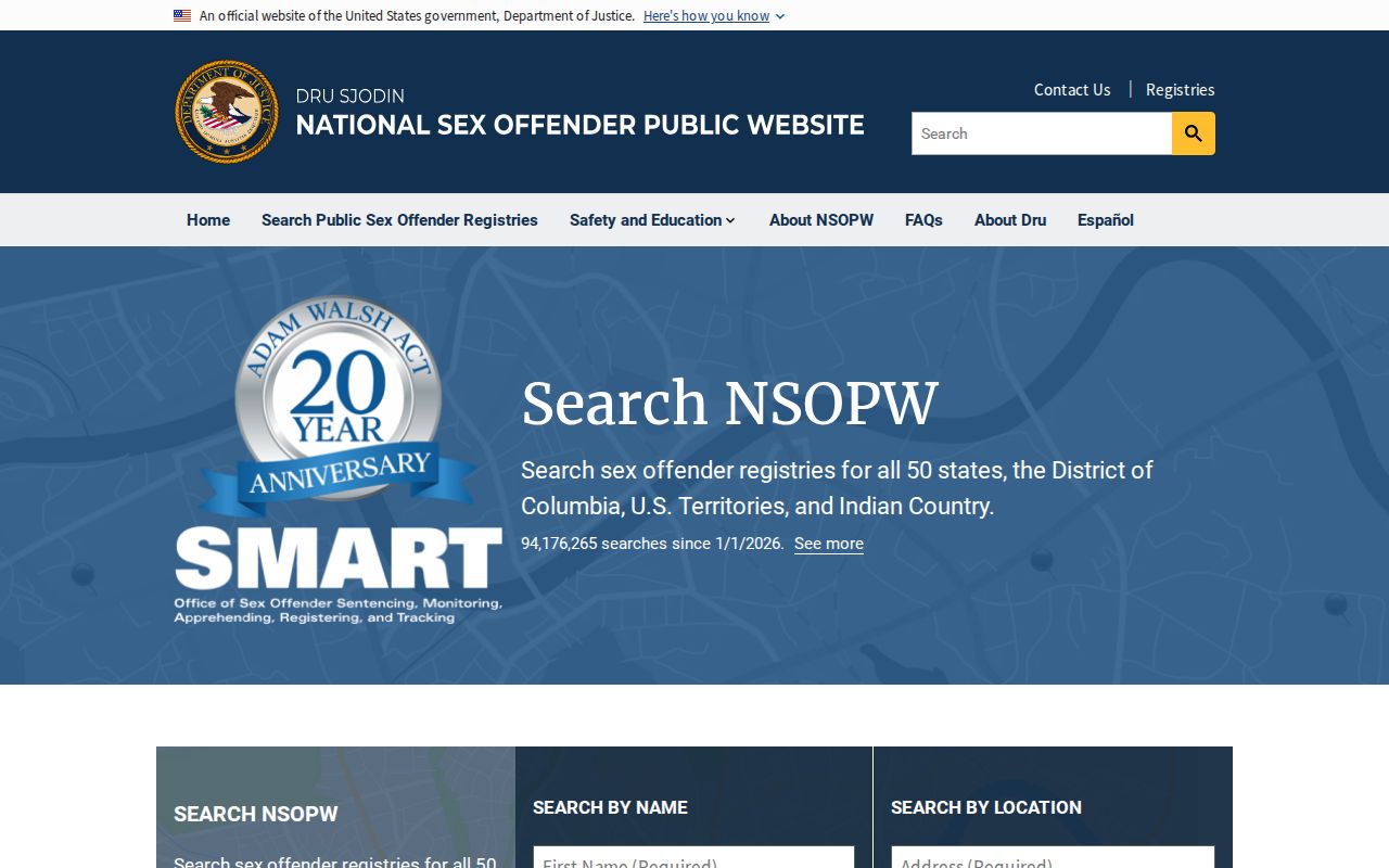 Brooke County sex offender lookup through the national NSOPW search