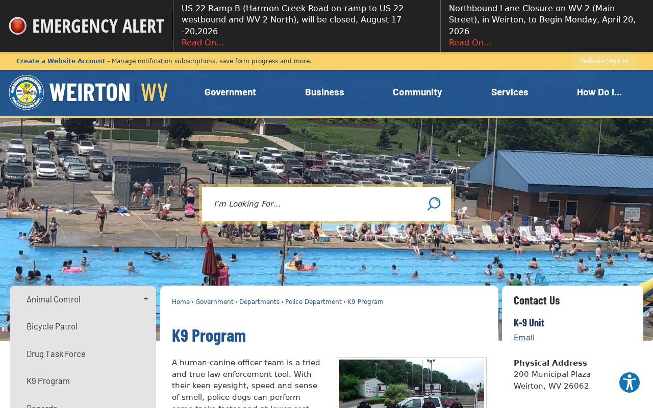 Weirton criminal records police and municipal building page