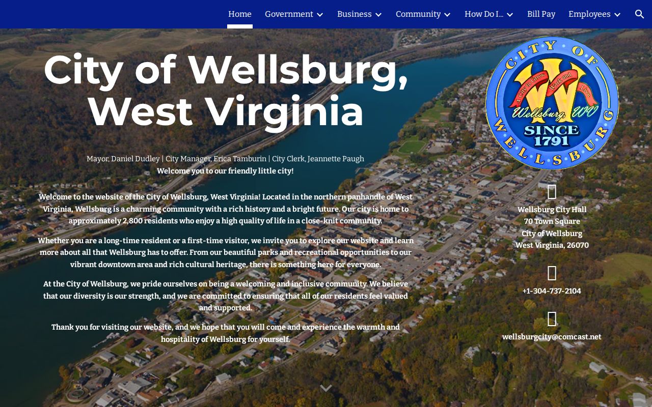 Wellsburg criminal records City Hall and local government page