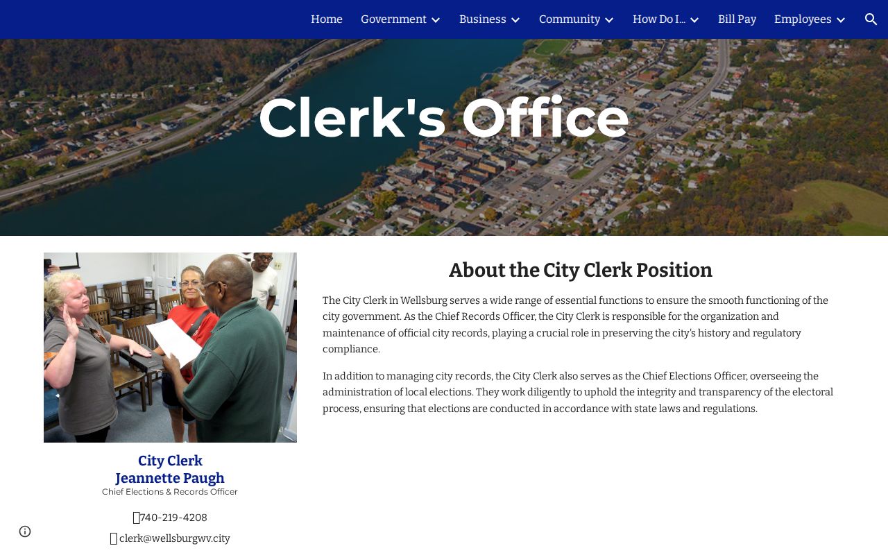 Wellsburg criminal records city clerk records officer page